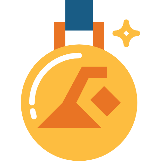 medalla de oro Smalllikeart Flat icono