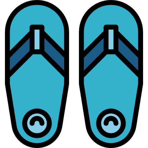 Flip flops Smalllikeart Lineal Color icon
