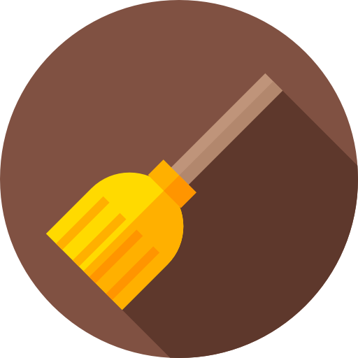 Broom Flat Circular Flat icon