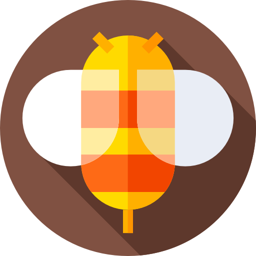 abeja Flat Circular Flat icono