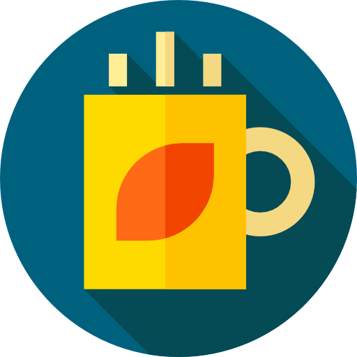 Coffee cup Flat Circular Flat icon