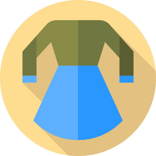 kleid Flat Circular Flat icon