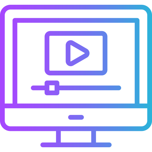 Online video Generic gradient outline icon