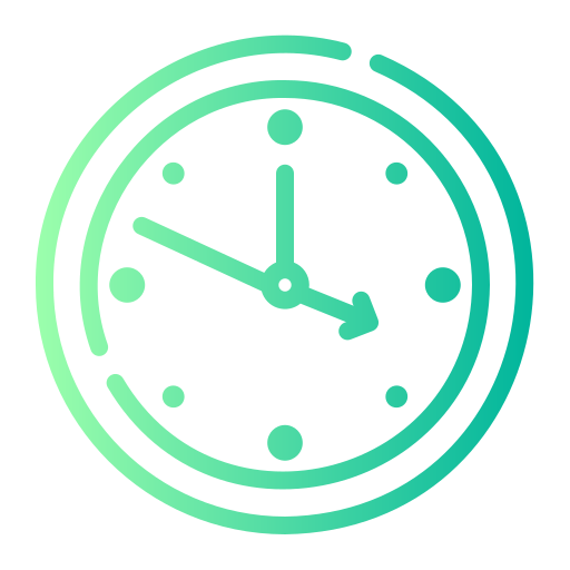 reloj Generic gradient outline icono