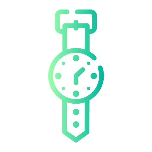 reloj de pulsera Generic gradient outline icono