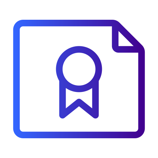 Certificate Generic gradient outline icon