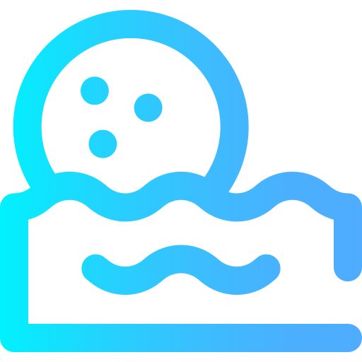 Golf ball water Super Basic Omission Gradient icon