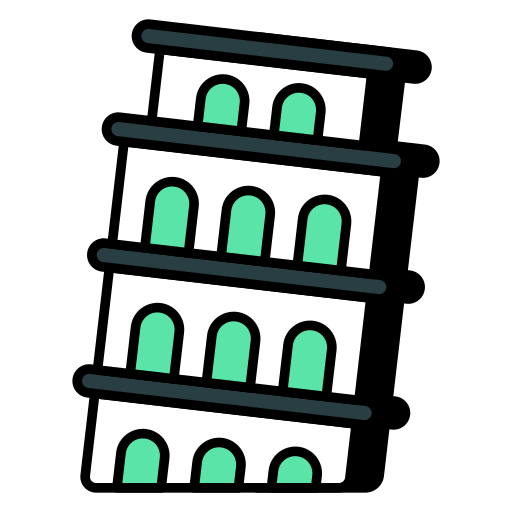 피사의 사탑 Generic color lineal-color icon