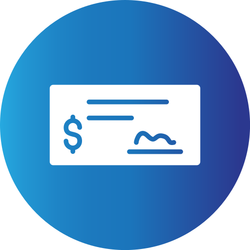 cheque bancario Generic gradient fill icono