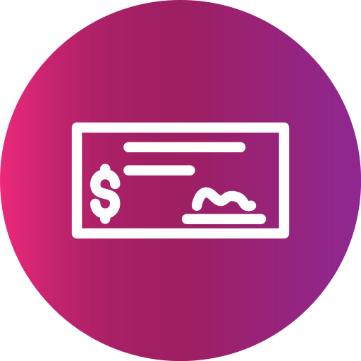 Bank check Generic gradient fill icon