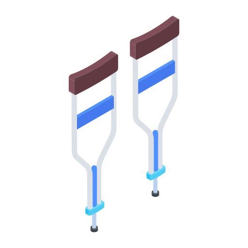 Crutches Generic color fill icon