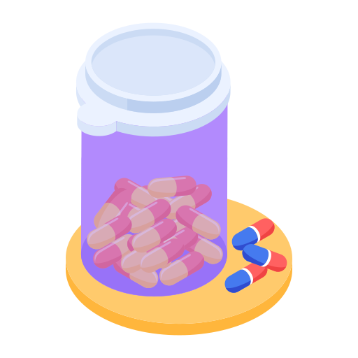Pills bottel Generic color fill icon