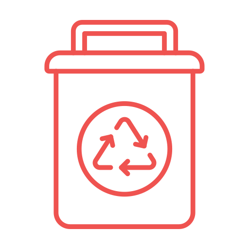 poubelle de recyclage Generic color outline Icône