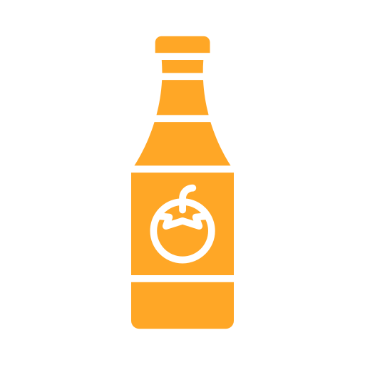 butelka z sosem Generic color fill ikona