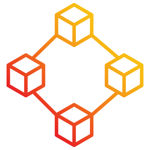 blockchain Generic gradient outline ikona