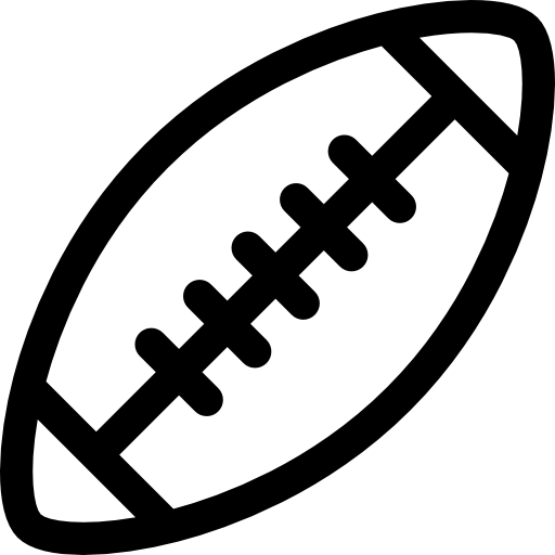 rugby Basic Rounded Lineal icona