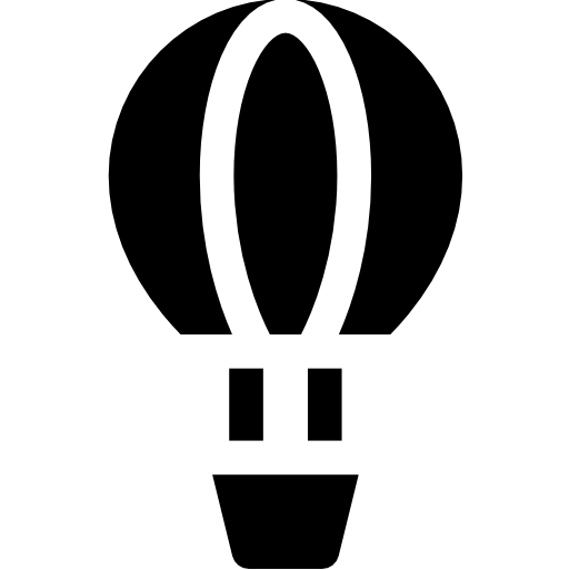 mongolfiera Basic Rounded Filled icona