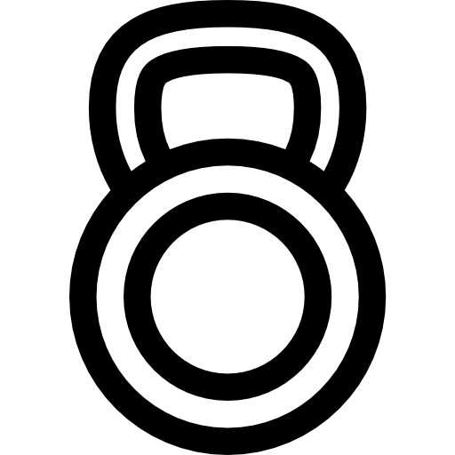 kettlebell Basic Rounded Lineal ikona