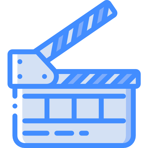 Clapperboard Basic Miscellany Blue icon