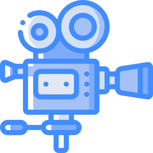 Video camera Basic Miscellany Blue icon