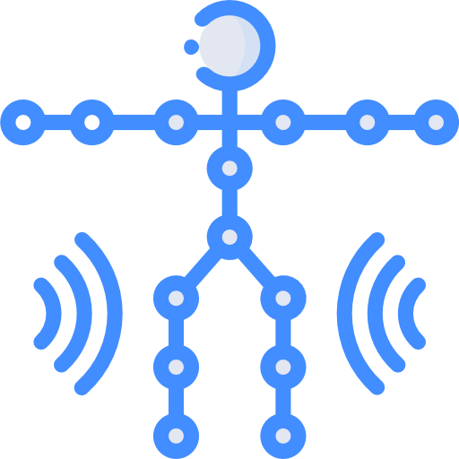 Motion sensor Basic Miscellany Blue icon