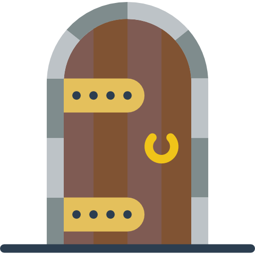 Door Basic Miscellany Flat icon