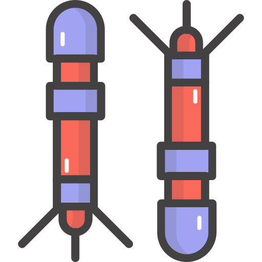 미사일 로켓 Generic color lineal-color icon