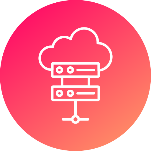 Cloud database Generic gradient fill icon
