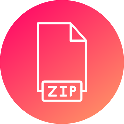 plik zip Generic gradient fill ikona