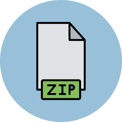 zipファイル Generic color lineal-color icon