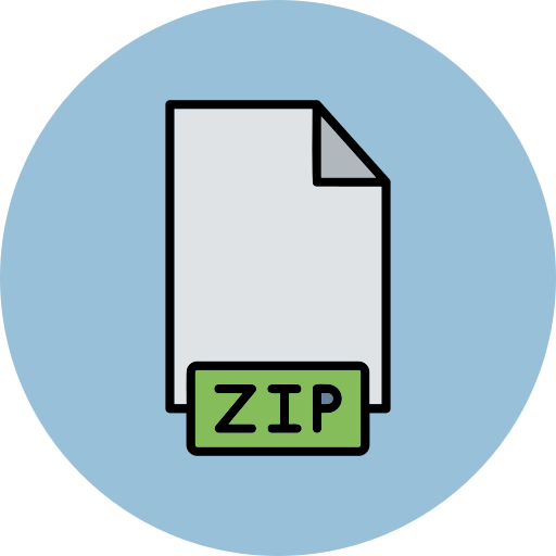 archivo zip Generic color lineal-color icono