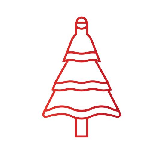 Рождественская елка Generic gradient outline иконка