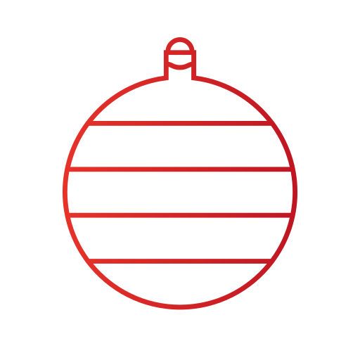 Рождественский шар Generic gradient outline иконка