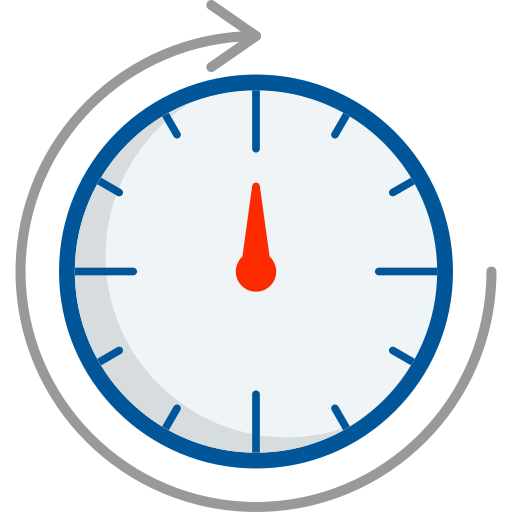 reloj redondo Generic color fill icono