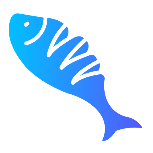 smażona ryba Generic gradient fill ikona