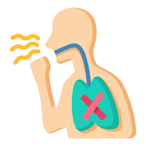 Lung sickness Generic color fill icon