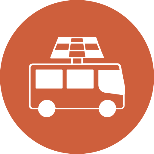 Solar car Generic color fill icon