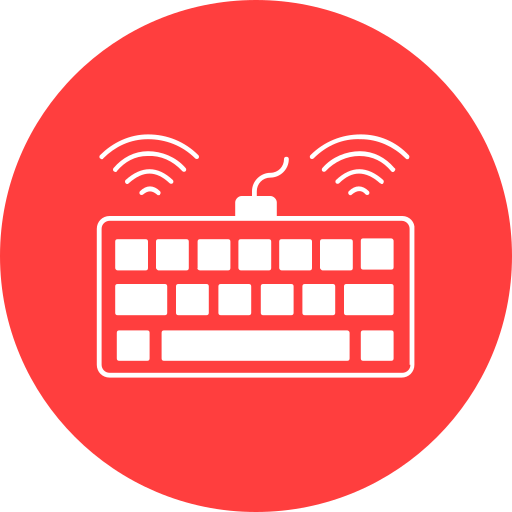 Wireless keyboard icon Generic color fill icon