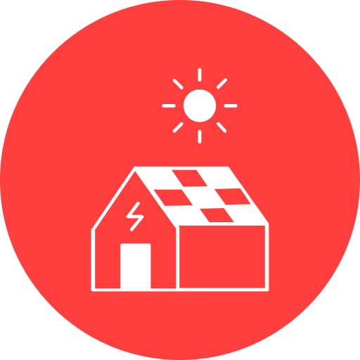 Solar house Generic color fill icon