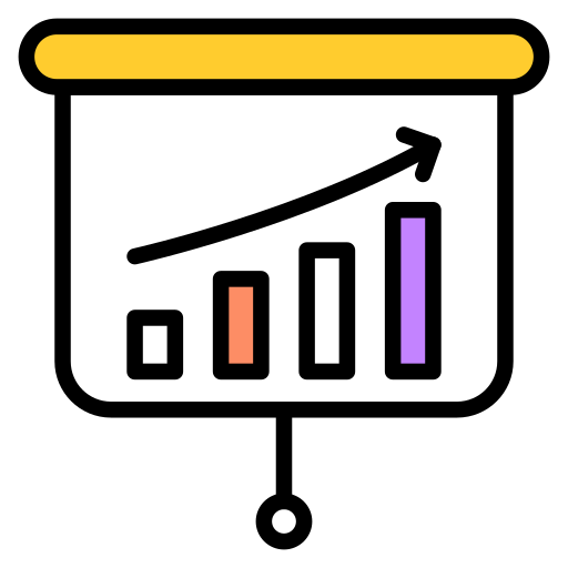wykres wzrostu Generic color lineal-color ikona