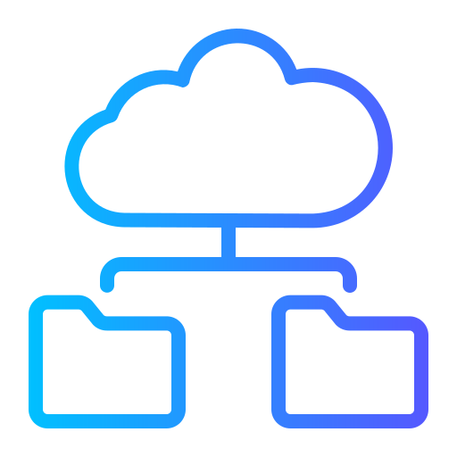 archiviazione cloud Generic gradient outline icona