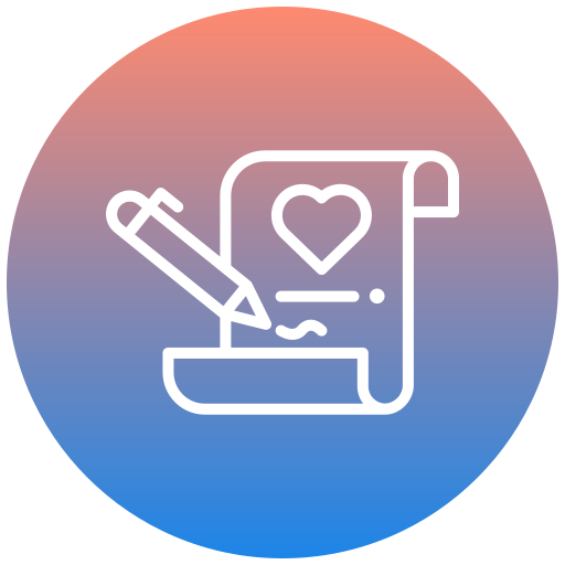 Marriage contract Generic gradient fill icon