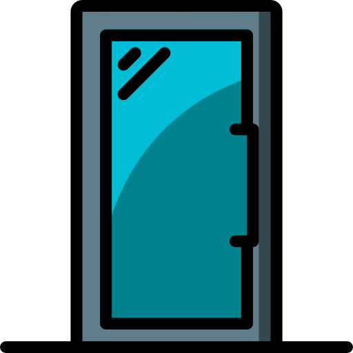 Single door Basic Miscellany Lineal Color icon