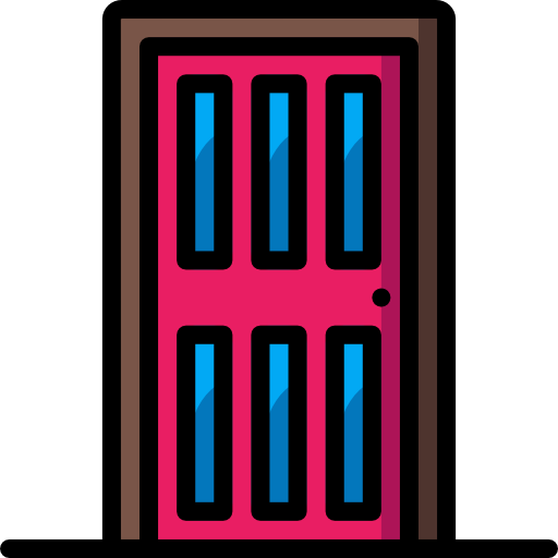 Single door Basic Miscellany Lineal Color icon