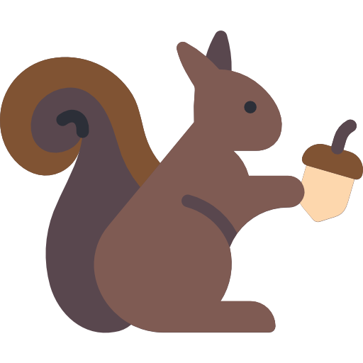 Squirrel Basic Miscellany Flat icon