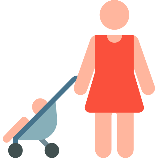 Baby stroller Pictograms Colour icon