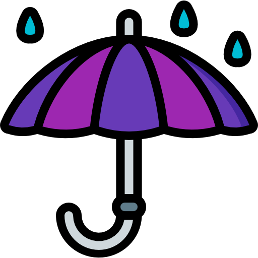 guarda-chuva Basic Miscellany Lineal Color Ícone