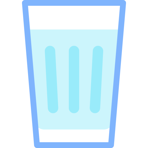 verre d'eau Detailed color Lineal color Icône