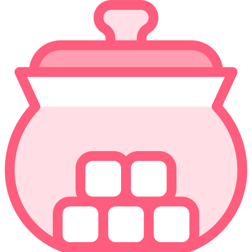 Sugar bowl Detailed color Lineal color icon