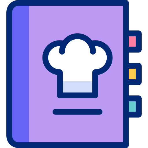 libro di cucina Basic Accent Lineal Color icona